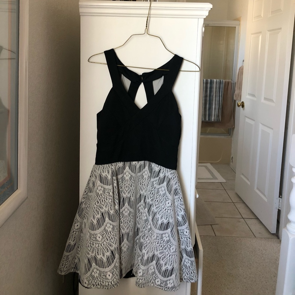 Black and white crystal doll dress